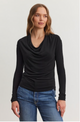 Patty Scoop Neck Long Sleeve in Black