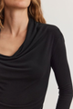 Patty Scoop Neck Long Sleeve in Black