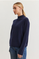 Simone High Neck Sweater in Navy