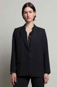 Fresno Pinstripe Blazer Jacket in Cinder