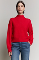 Cypress Alpaca Blend Turtleneck Sweater in Red