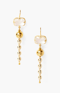 Crystal Ball Drop Earrings