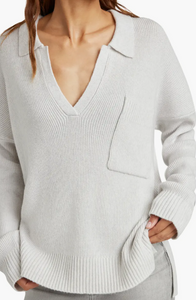 Kristen Polo Sweater in Ice