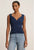 Azura Short Sleeve Wrap Top in Midnight