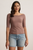 Lucille 3/4 Sleeve Top in Cappucino