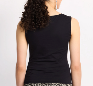 Azura Short Sleeve Wrap Top Black