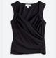 Azura Short Sleeve Wrap Top Black