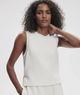 Shea Crop Tank Ivory Marl