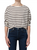 Boat Neck Long Sleeve Chocolate Stripe