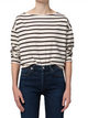 Boat Neck Long Sleeve Chocolate Stripe