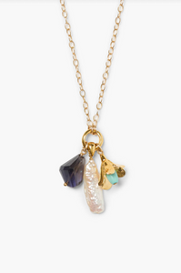 Turquoise Flower Cap Multi Necklace NG-15429