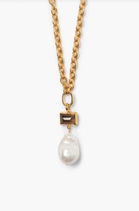 Beverly White Pearl and Smokey Quartz NGZ-15452
