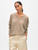 Cashmere Featherweight Vneck Taupe Heather