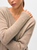 Cashmere Featherweight Vneck Taupe Heather