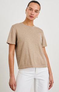 Cotton Cashmere Short Sleeve Heather Oat