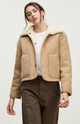 Amara Reversible Sand Sherpa Jacket