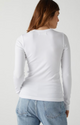 Camino White L/S Crew Top