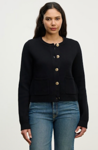 Mahal Black L/S Crew Cardi