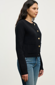 Mahal Black L/S Crew Cardi