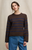 Lucia Espresso Striped Crewneck