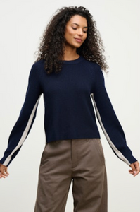 Savannah Navy/Light Grey L/S Crew