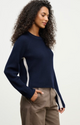 Savannah Navy/Light Grey L/S Crew