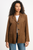 Salie Faux Suede Brown Jacket