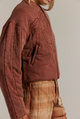 Rose Zip Up Sweatshirt Cinnamon Stick