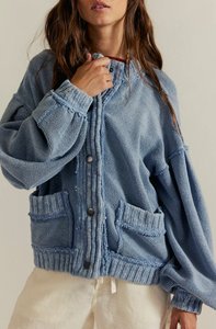 Cute In This Cardi Dusty Blue