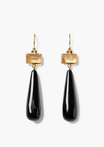 EG-5816 Black Agate Earrings