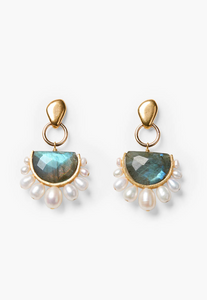 EG-5908 Labradorite and Pearl Earrings