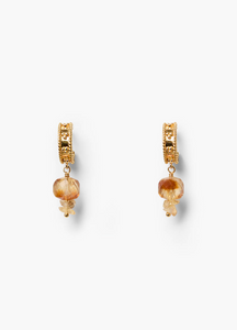 EG-5914 Citrine Huggie Earrings