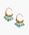 EG-5920 Turquoise Droplet Hoop Earrings