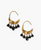 EG-5920 Black Spinel Droplet Hoop Earrings