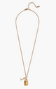NG-15434 Yellow Gold Lock and Key Necklace