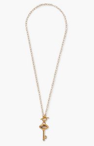 NG-15479 Smokey Quartz Key Necklace