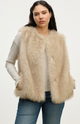 Anastasia Fur Vest Taupe