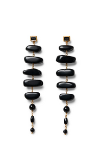 EG-5889 Black Obsidian Earrings
