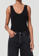 Tora Tank Bodysuit Black
