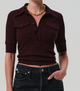 Amina Polo Shirt in Mahogany