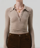 Shaea Polo in Chiltern Oatmeal