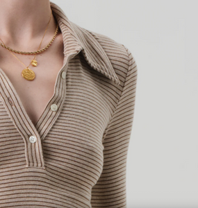 Shaea Polo in Chiltern Oatmeal