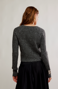 School Girl Cardi Charcoal Heather