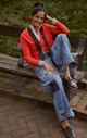 School Girl Cardi Cherry Pop