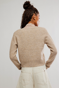 School Girl Cardi Feather Grey Melange