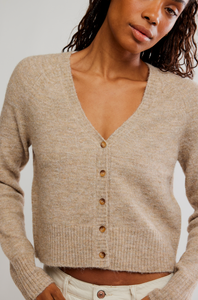 School Girl Cardi Feather Grey Melange