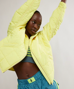 Pippa Packable Puffer Jacket Highlighter Yellow
