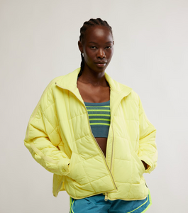 Pippa Packable Puffer Jacket Highlighter Yellow