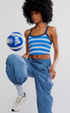 All Clear Striped Cami Light Cobalt