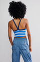All Clear Striped Cami Light Cobalt